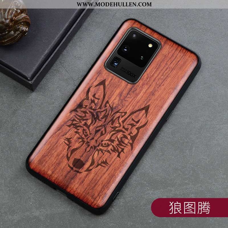 Hülle Samsung Galaxy S20 Ultra Aus Holz Trend Dünne Braun Einfach Case