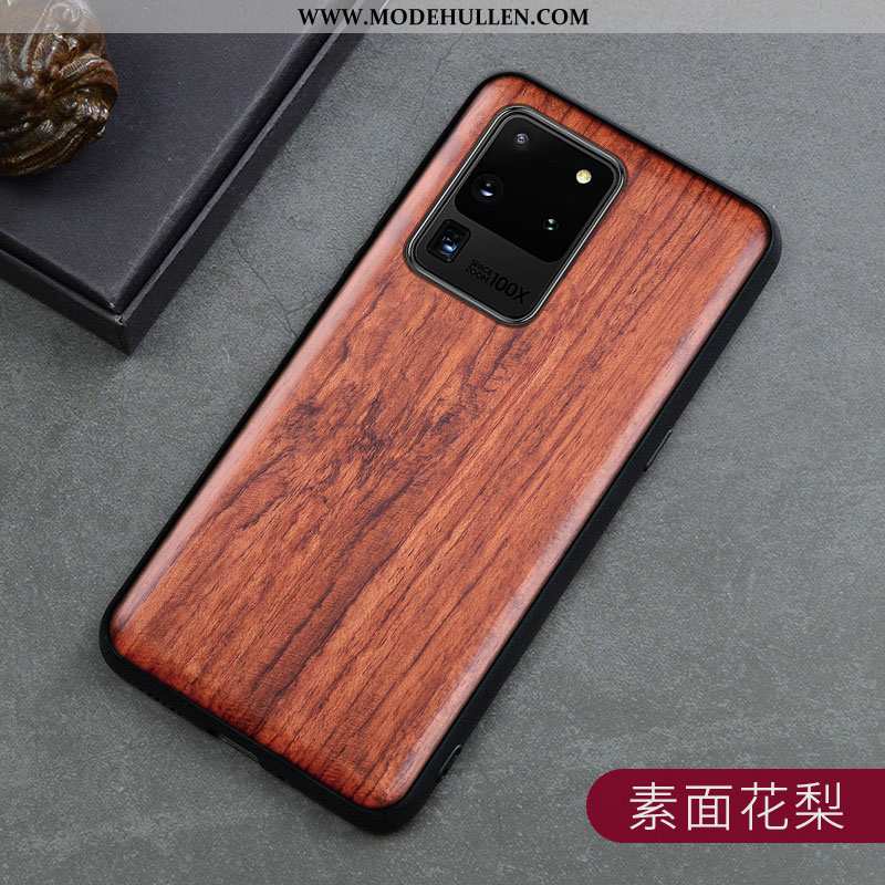 Hülle Samsung Galaxy S20 Ultra Aus Holz Trend Dünne Braun Einfach Case