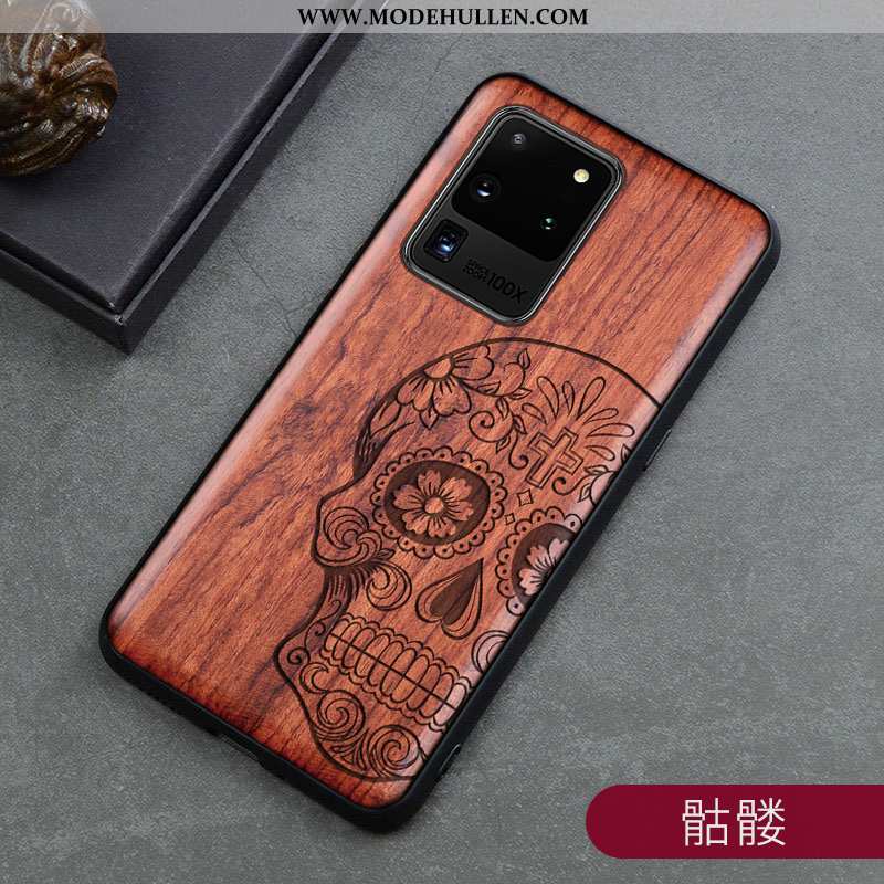 Hülle Samsung Galaxy S20 Ultra Aus Holz Trend Dünne Braun Einfach Case