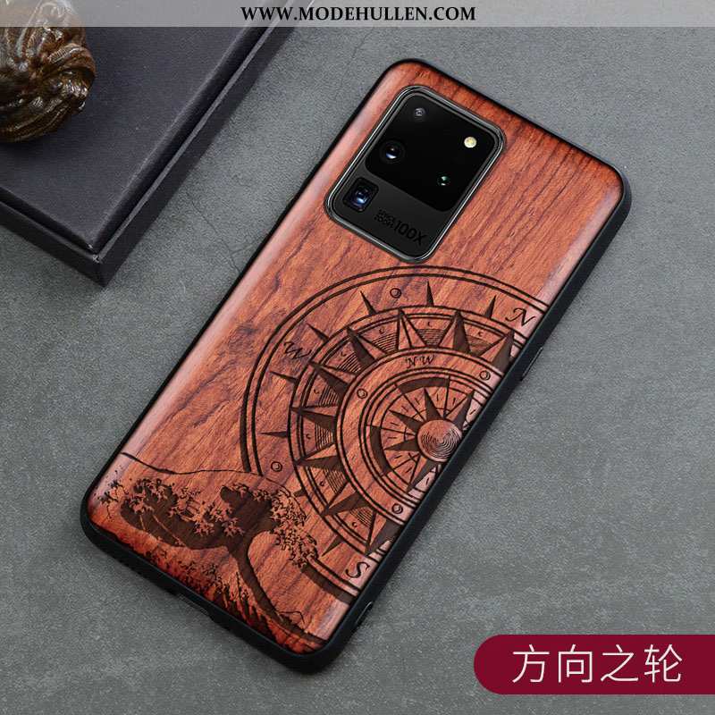 Hülle Samsung Galaxy S20 Ultra Aus Holz Trend Dünne Braun Einfach Case