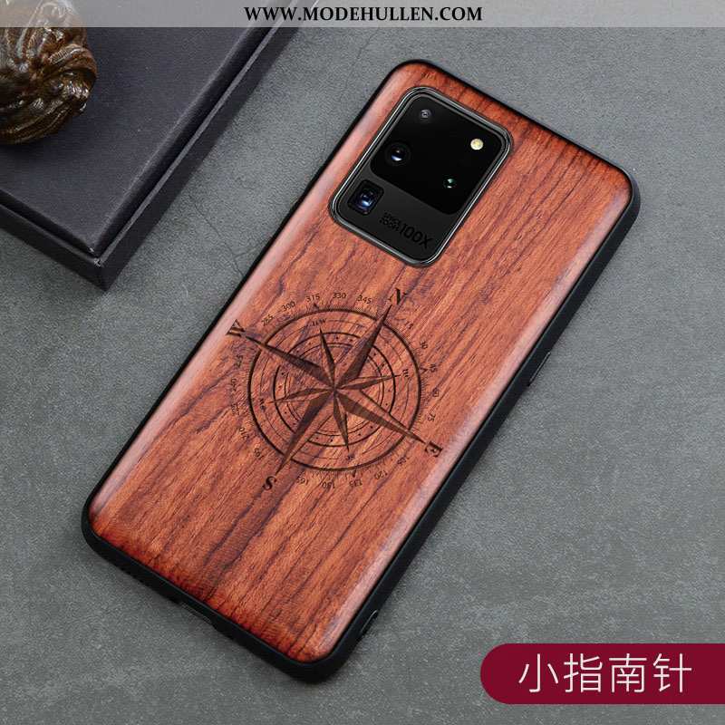 Hülle Samsung Galaxy S20 Ultra Aus Holz Trend Dünne Braun Einfach Case