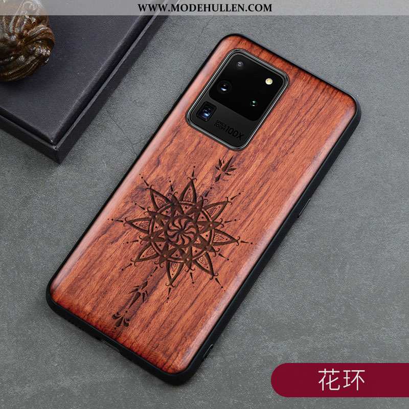 Hülle Samsung Galaxy S20 Ultra Aus Holz Trend Dünne Braun Einfach Case