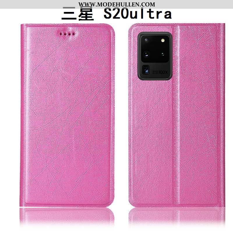 Hülle Samsung Galaxy S20 Ultra Baumwolle Und Leinen Lederhülle Case Folio Schutz Handy Schwarz