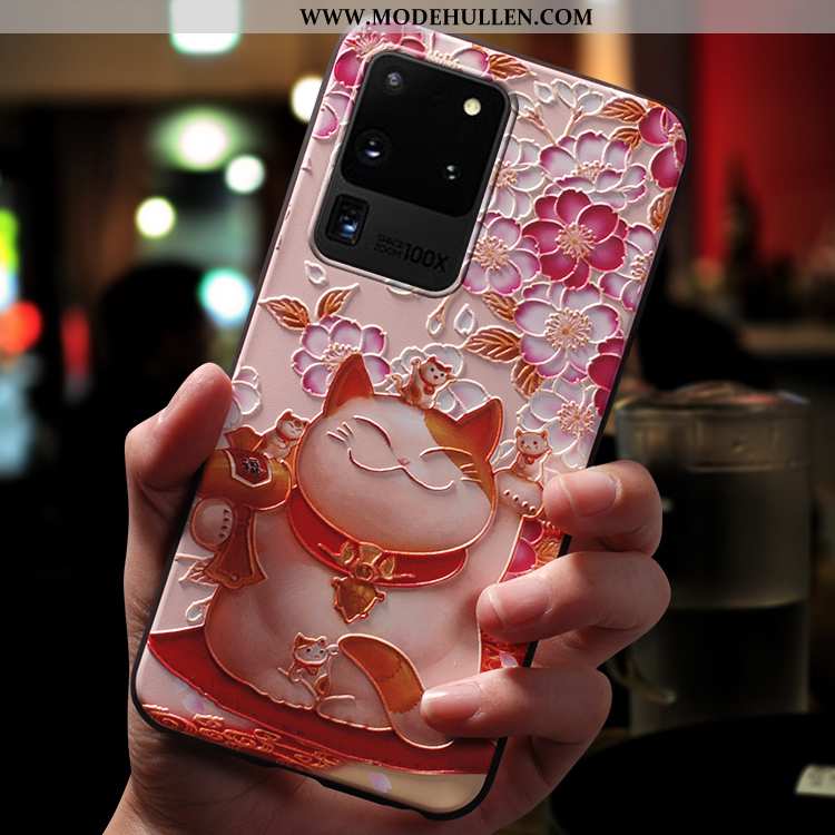 Hülle Samsung Galaxy S20 Ultra Kreativ Karikatur Handy Sterne Wind Trend Case Rosa