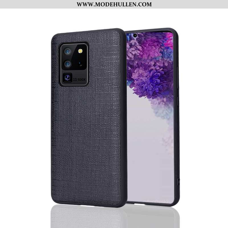 Hülle Samsung Galaxy S20 Ultra Lederhülle Luxus Echt Leder Schwer Kuh Alles Inklusive Top Leder Dunk