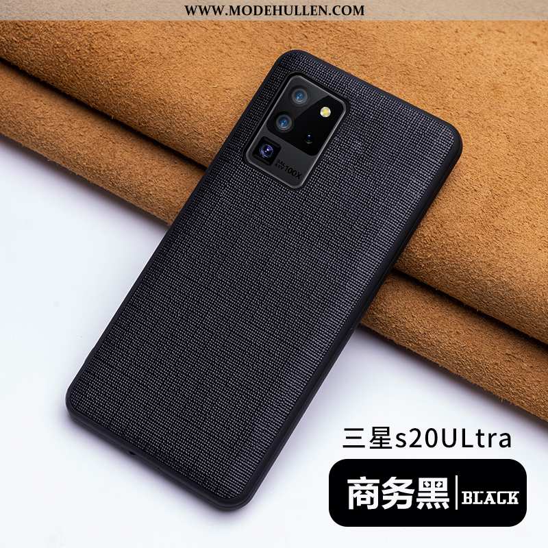 Hülle Samsung Galaxy S20 Ultra Lederhülle Luxus Echt Leder Schwer Kuh Alles Inklusive Top Leder Dunk