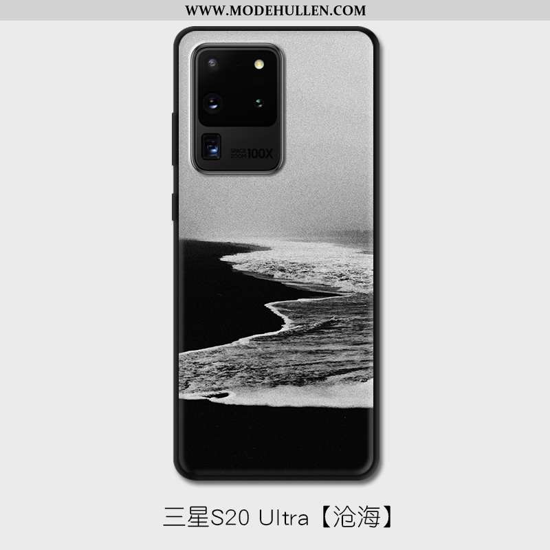 Hülle Samsung Galaxy S20 Ultra Schutz Persönlichkeit Einfach Case Weiche Sterne Grau