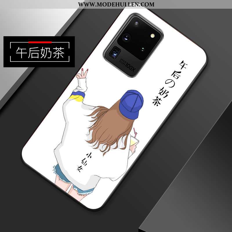 Hülle Samsung Galaxy S20 Ultra Silikon Nubuck Dünne Karikatur Persönlichkeit Handy Gelbe