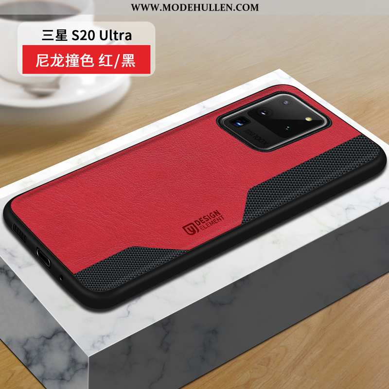 Hülle Samsung Galaxy S20 Ultra Silikon Schutz Handy Rot Case Einfassung Rote