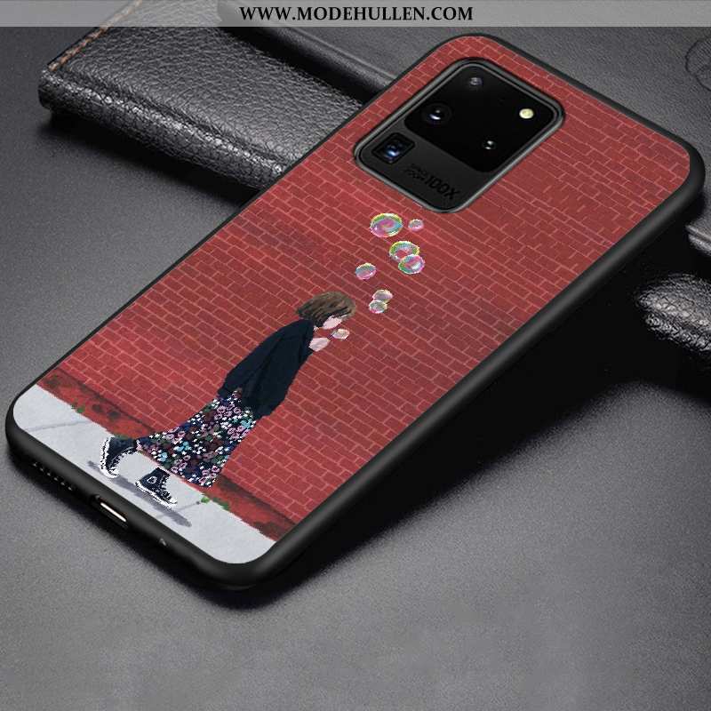 Hülle Samsung Galaxy S20 Ultra Silikon Schutz Weiche Nette Einfassung Einfach Lila