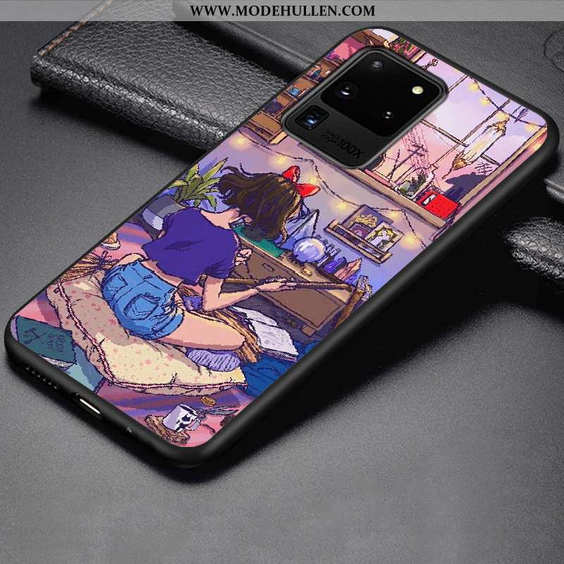 Hülle Samsung Galaxy S20 Ultra Silikon Schutz Weiche Nette Einfassung Einfach Lila