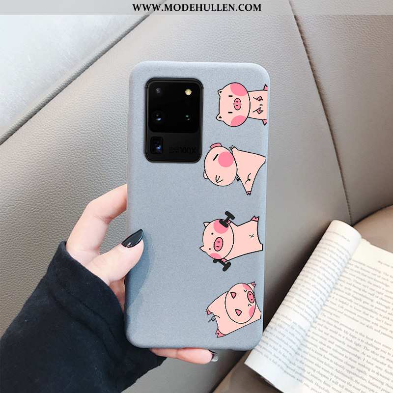 Hülle Samsung Galaxy S20 Ultra Weiche Dünne Karikatur Case Einfach Alles Inklusive Grau