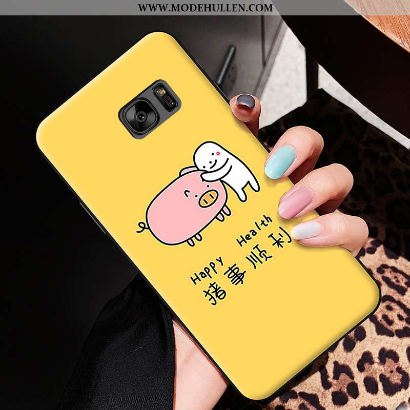 Hülle Samsung Galaxy S6 Edge Karikatur Nette Silikon Case Anti-sturz Sterne Weiche Gelbe