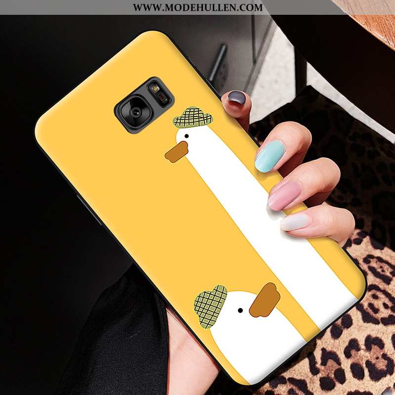 Hülle Samsung Galaxy S6 Edge Karikatur Nette Silikon Case Anti-sturz Sterne Weiche Gelbe