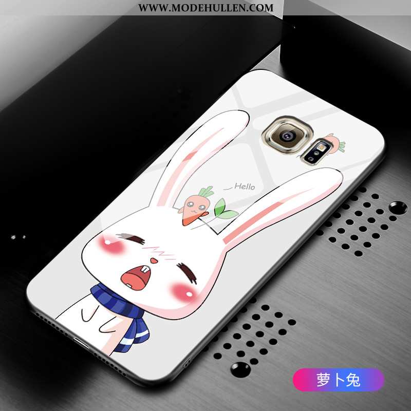 Hülle Samsung Galaxy S6 Edge Karikatur Schutz Schwarz Handy Case Einfassung