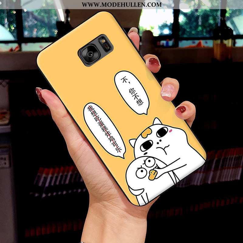 Hülle Samsung Galaxy S6 Edge Karikatur Weiche Blau Case Frisch Schutz