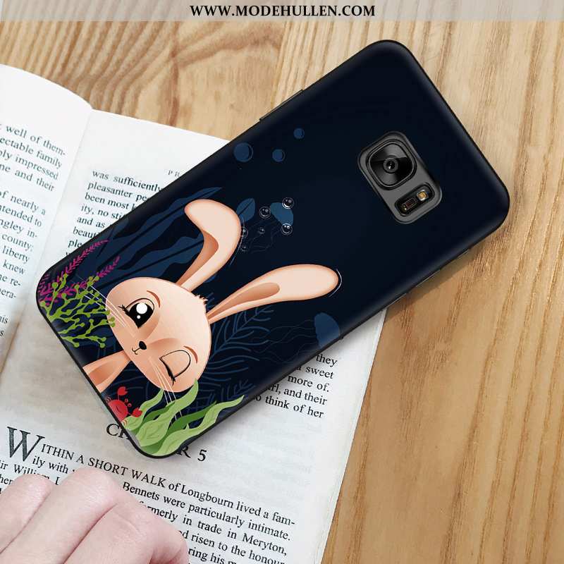 Hülle Samsung Galaxy S6 Edge Silikon Karikatur Anti-sturz Schwarz Nette Neu