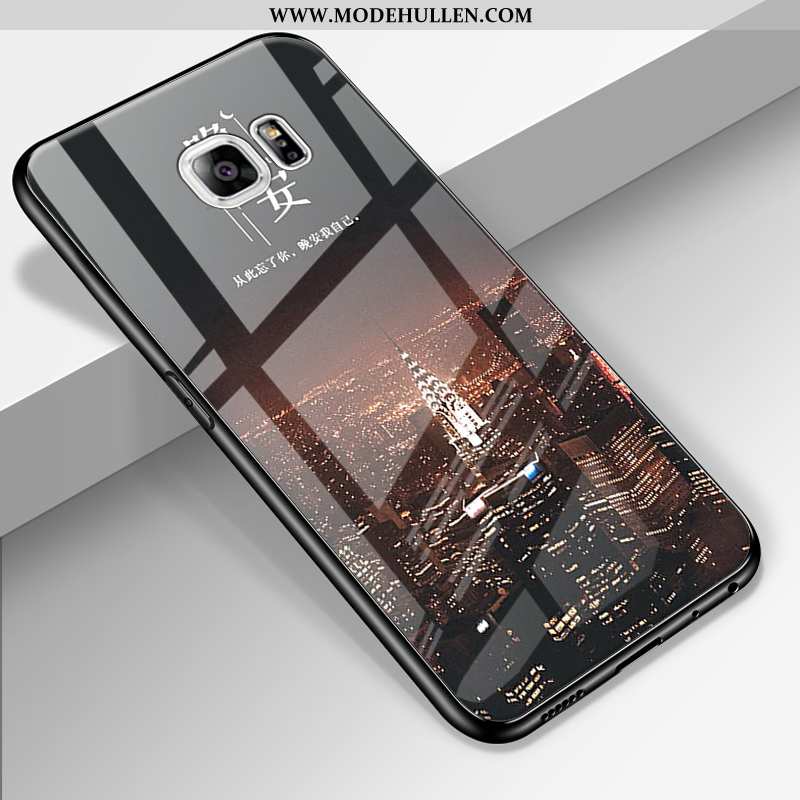 Hülle Samsung Galaxy S6 Edge Silikon Schutz Sterne Handy Einfassung Case Kreativ Dunkelblau