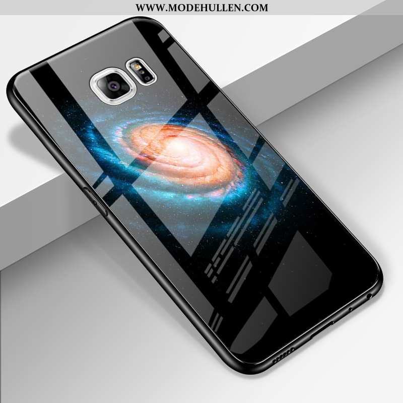 Hülle Samsung Galaxy S6 Edge Silikon Schutz Sterne Handy Einfassung Case Kreativ Dunkelblau