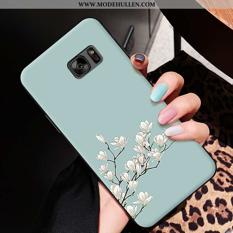 Hülle Samsung Galaxy S6 Edge Weiche Silikon Liebhaber Handy Weiß Case Weiße