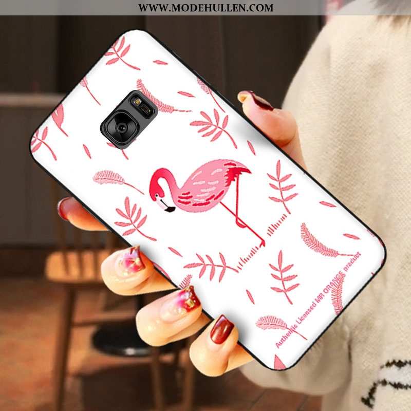 Hülle Samsung Galaxy S6 Karikatur Nette Handy Case Silikon Weiß Weiße