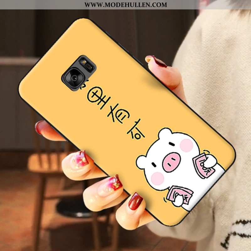 Hülle Samsung Galaxy S6 Karikatur Nette Handy Case Silikon Weiß Weiße