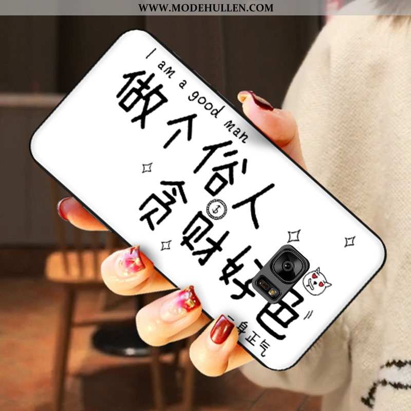 Hülle Samsung Galaxy S6 Karikatur Nette Handy Case Silikon Weiß Weiße