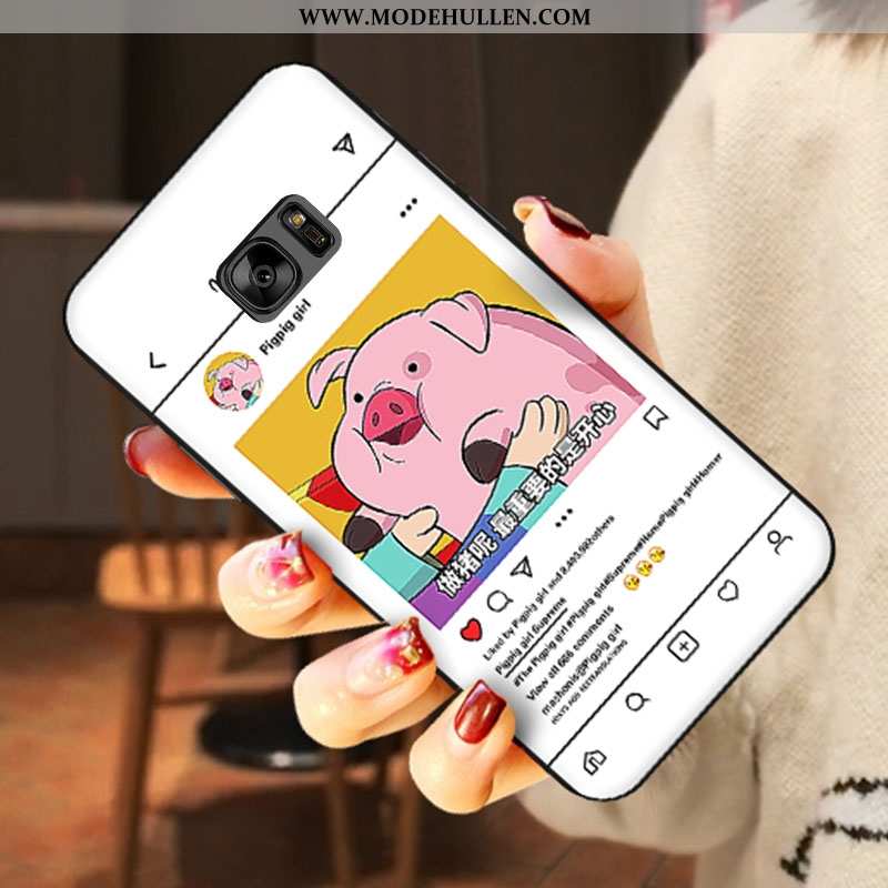 Hülle Samsung Galaxy S6 Karikatur Nette Handy Case Silikon Weiß Weiße