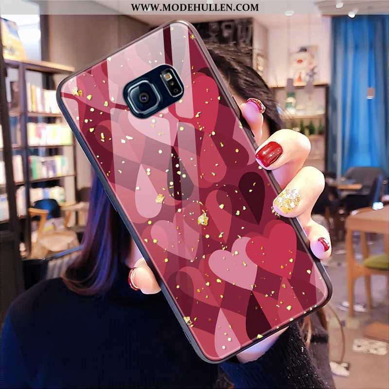 Hülle Samsung Galaxy S7 Edge Glas Weiche Handy Spiegel Case Schwer Sterne Weiße