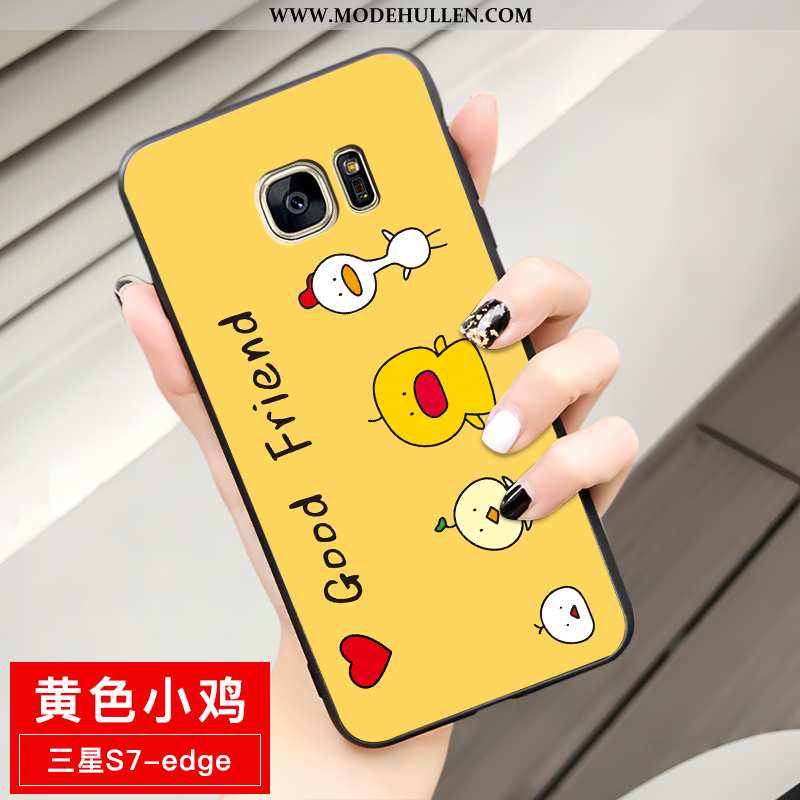 Hülle Samsung Galaxy S7 Edge Weiche Schutz Sterne Case Einfassung Anti-sturz Gelbe
