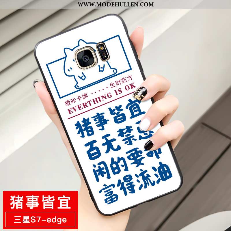 Hülle Samsung Galaxy S7 Edge Weiche Schutz Sterne Case Einfassung Anti-sturz Gelbe