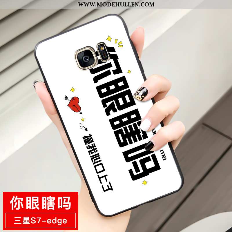 Hülle Samsung Galaxy S7 Edge Weiche Schutz Sterne Case Einfassung Anti-sturz Gelbe
