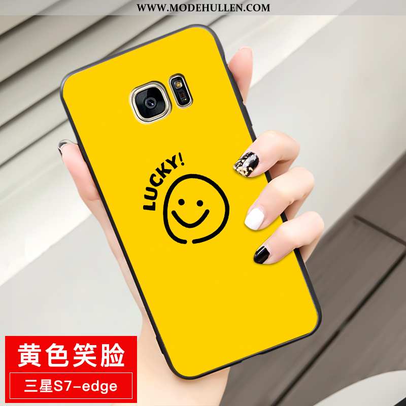 Hülle Samsung Galaxy S7 Edge Weiche Schutz Sterne Case Einfassung Anti-sturz Gelbe