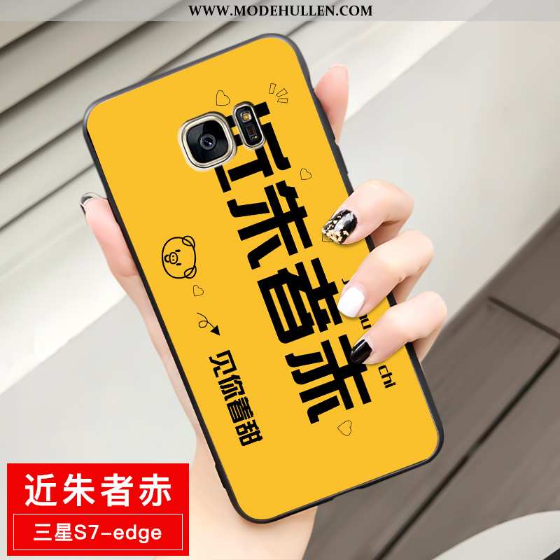 Hülle Samsung Galaxy S7 Edge Weiche Schutz Sterne Case Einfassung Anti-sturz Gelbe