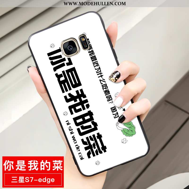 Hülle Samsung Galaxy S7 Edge Weiche Schutz Sterne Case Einfassung Anti-sturz Gelbe