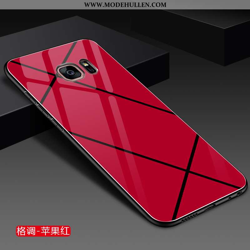 Hülle Samsung Galaxy S7 Persönlichkeit Kreativ Netto Rot Einfach Einfarbig Case Weiße