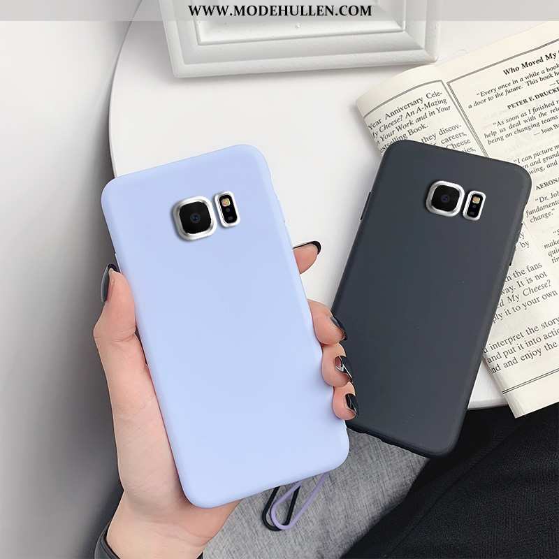 Hülle Samsung Galaxy S7 Schutz Super Einfarbig Dünne Einfach Silikon Alles Inklusive Blau