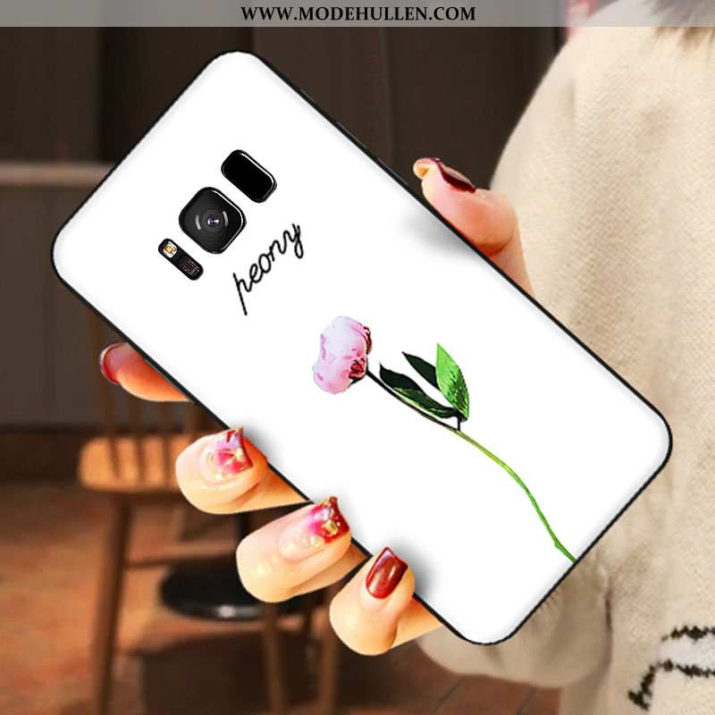 Hülle Samsung Galaxy S8+ Karikatur Trend Sterne Netto Rot Nubuck Neu Silikon Rosa