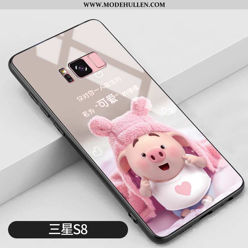 Hülle Samsung Galaxy S8 Kreativ Karikatur Niedliche Schutz Netto Rot Schwer Anti-sturz Rosa