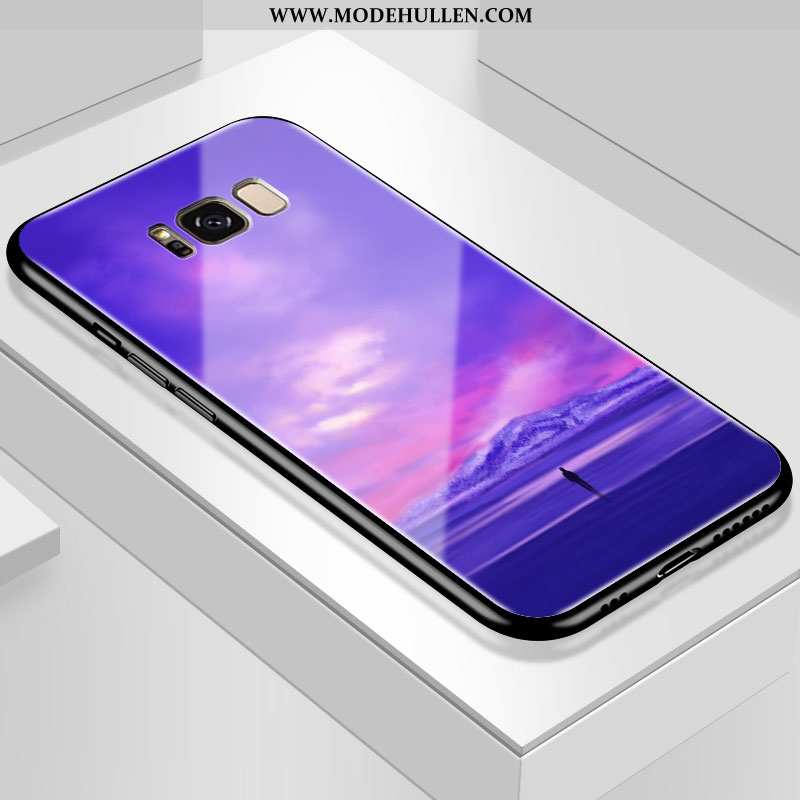 Hülle Samsung Galaxy S8 Kreativ Weiche Schutz Kunst Einfassung Sternenhimmel Case Lila