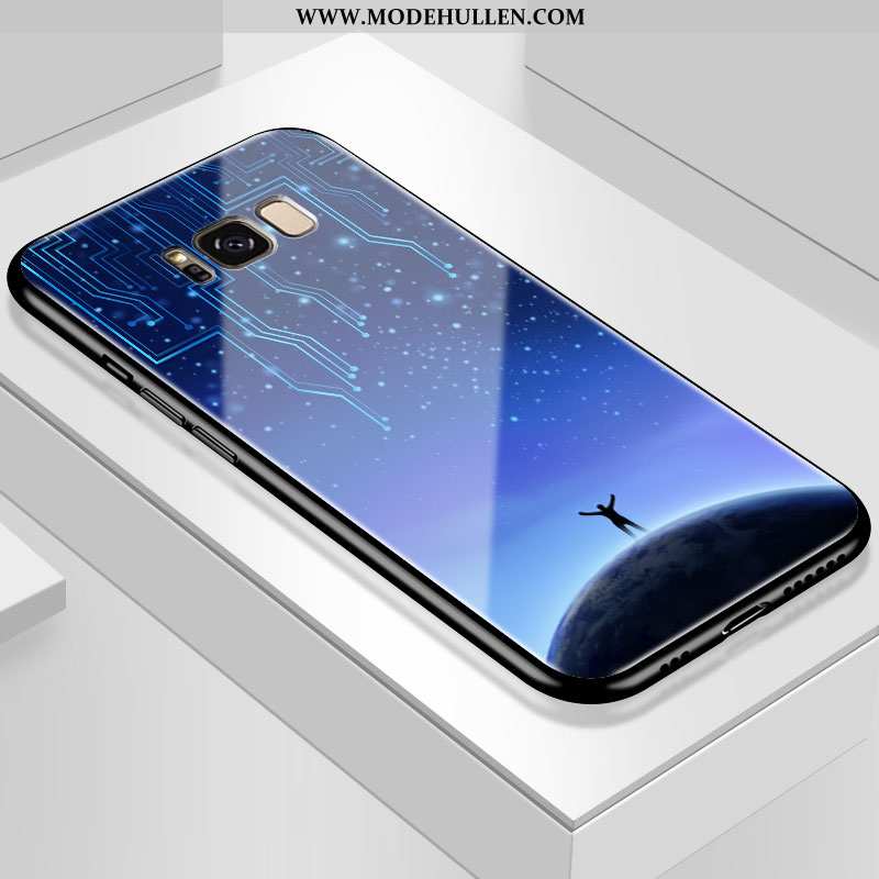 Hülle Samsung Galaxy S8 Kreativ Weiche Schutz Kunst Einfassung Sternenhimmel Case Lila