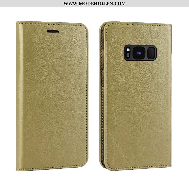 Hülle Samsung Galaxy S8+ Lederhülle Luxus Schutz Clamshell Business Anti-sturz Gold