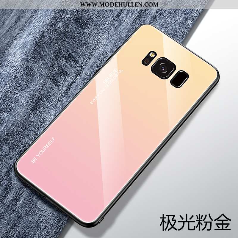 Hülle Samsung Galaxy S8+ Persönlichkeit Kreativ Farbverlauf Case Trend Silikon Glas Dunkelblau