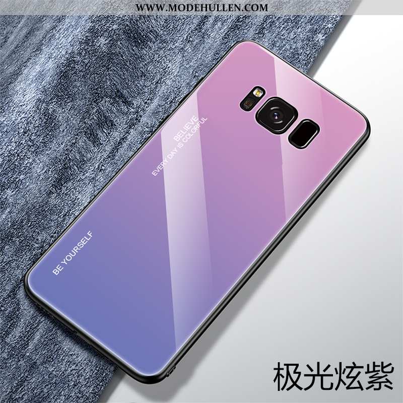 Hülle Samsung Galaxy S8+ Persönlichkeit Kreativ Farbverlauf Case Trend Silikon Glas Dunkelblau