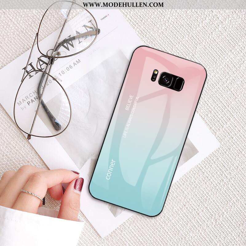 Hülle Samsung Galaxy S8+ Persönlichkeit Kreativ Karikatur Trend Glas Case Lila