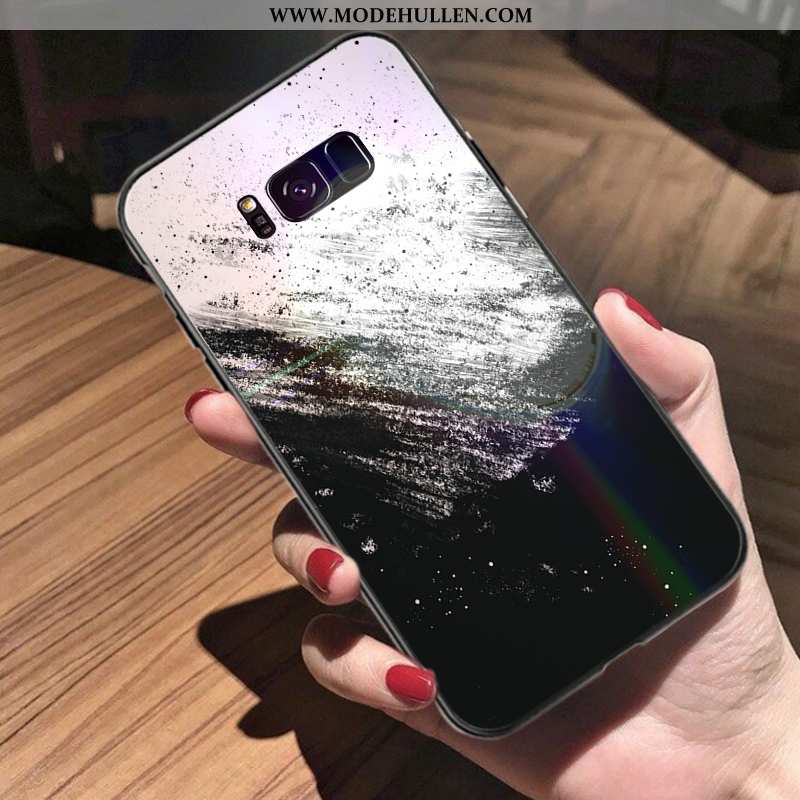 Hülle Samsung Galaxy S8+ Persönlichkeit Kreativ Karikatur Trend Glas Case Lila