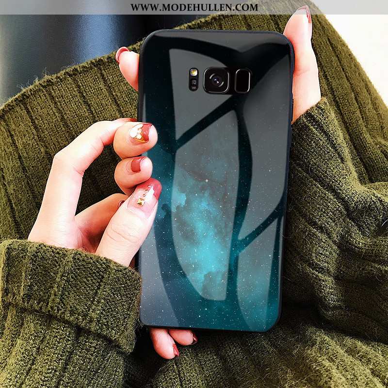 Hülle Samsung Galaxy S8+ Persönlichkeit Kreativ Karikatur Trend Glas Case Lila