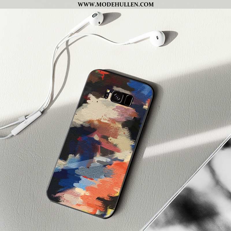 Hülle Samsung Galaxy S8+ Persönlichkeit Kreativ Karikatur Trend Glas Case Lila