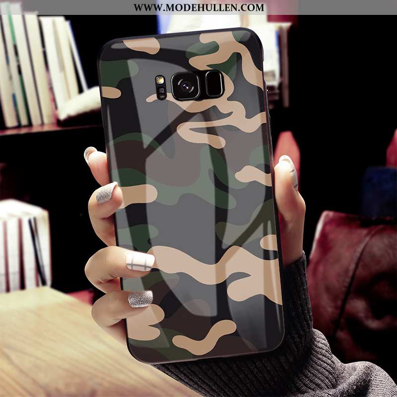 Hülle Samsung Galaxy S8+ Persönlichkeit Kreativ Karikatur Trend Glas Case Lila