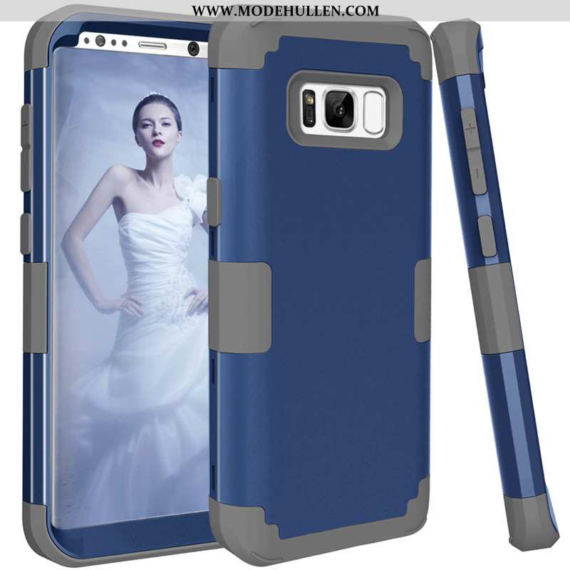 Hülle Samsung Galaxy S8 Schutz Sterne Handy Case Lila Anti-sturz